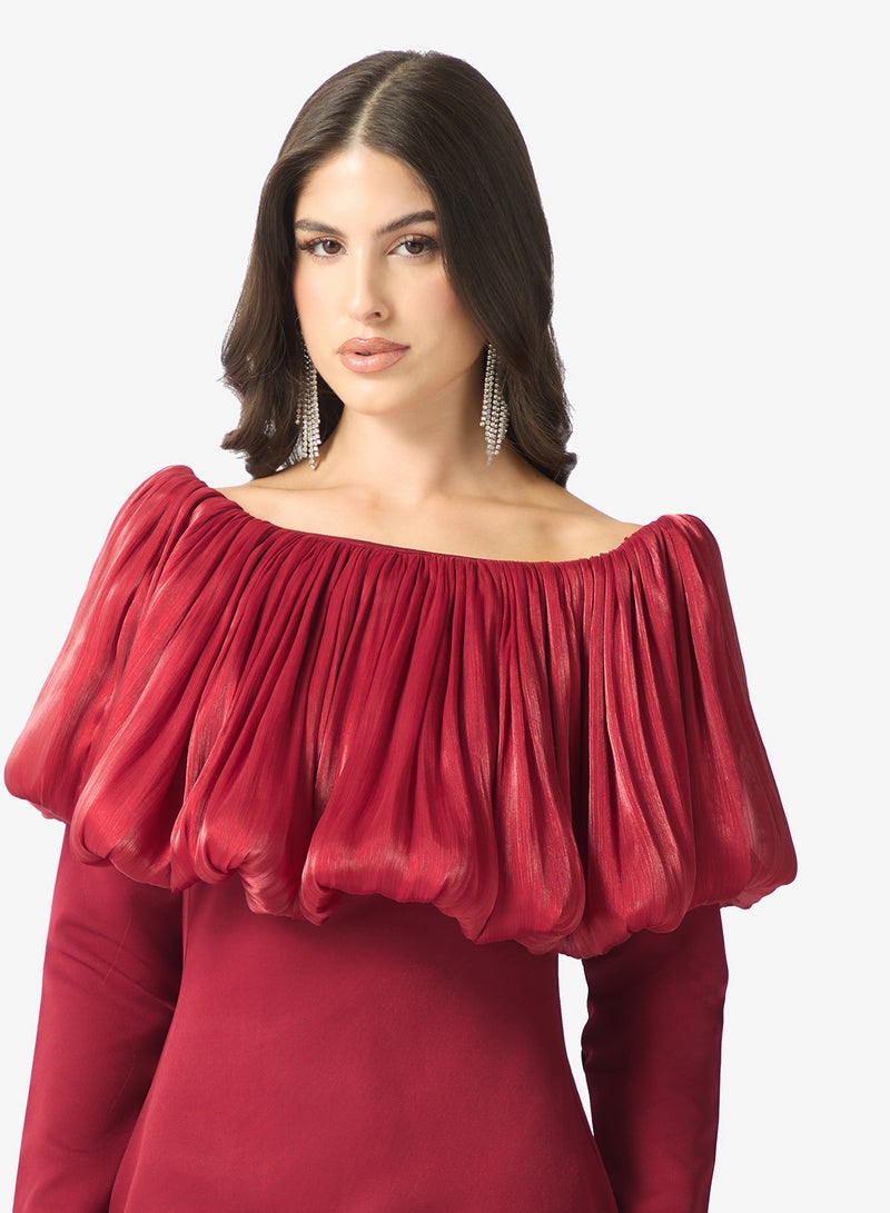 نمشي x فستان سهرة مكشوف الأكتاف - Image 3