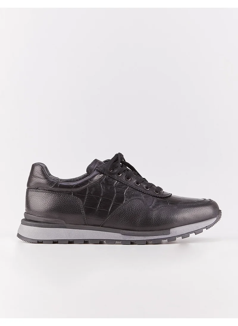 Cabani Croco Printed Sneaker Men's Shoes 460M1450 Black