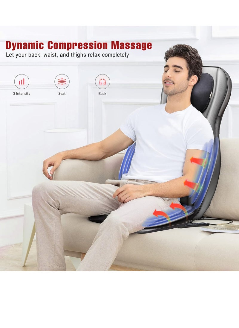 Sky Land 3D Shiatsu Massage Seat Cushion with Heat | Adjustable Neck, Back & Lumbar Massager | 2D/3D Kneading, Rolling, Air Compression & Vibration | Full Body Relaxation for Home & Office | EM-5228  - Image 3