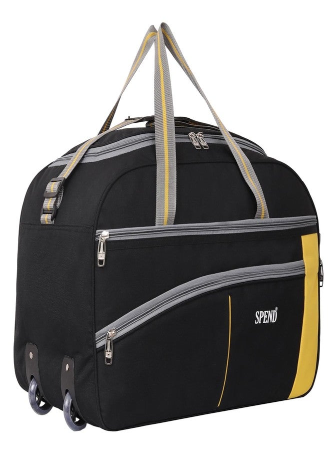 SPEND L Duffel Wheeler Bag - 2-Wheel Travel Duffel with Adjustable Handle | Durable, Spacious, Lightweight Gym & Travel Bag for Men and Women | Ideal for Weekend Trips & Fitness - Image 4