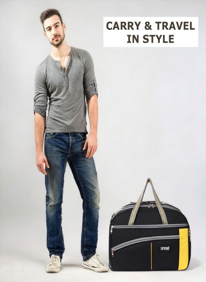 SPEND L Duffel Wheeler Bag - 2-Wheel Travel Duffel with Adjustable Handle | Durable, Spacious, Lightweight Gym & Travel Bag for Men and Women | Ideal for Weekend Trips & Fitness - Image 2