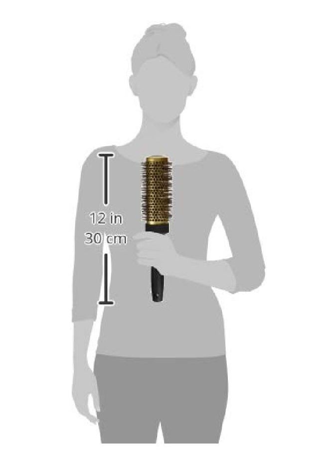 Creative Hair Brushes - Gold Nano Ceramic 6 Inch Long Barrel Ion Wavy Bristles - Image 1