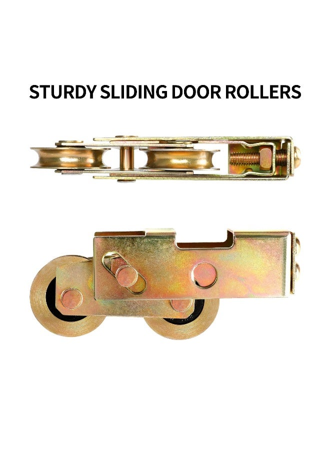 Sliding Patio Door Tandem Roller Assembly,  Sliding Door Rollers Replacement, 1-1/4 Inch Steel Ball Wheel Bearing, for Sliding Glass Door Screen Door Gate Window (2 Pack) - Image 2