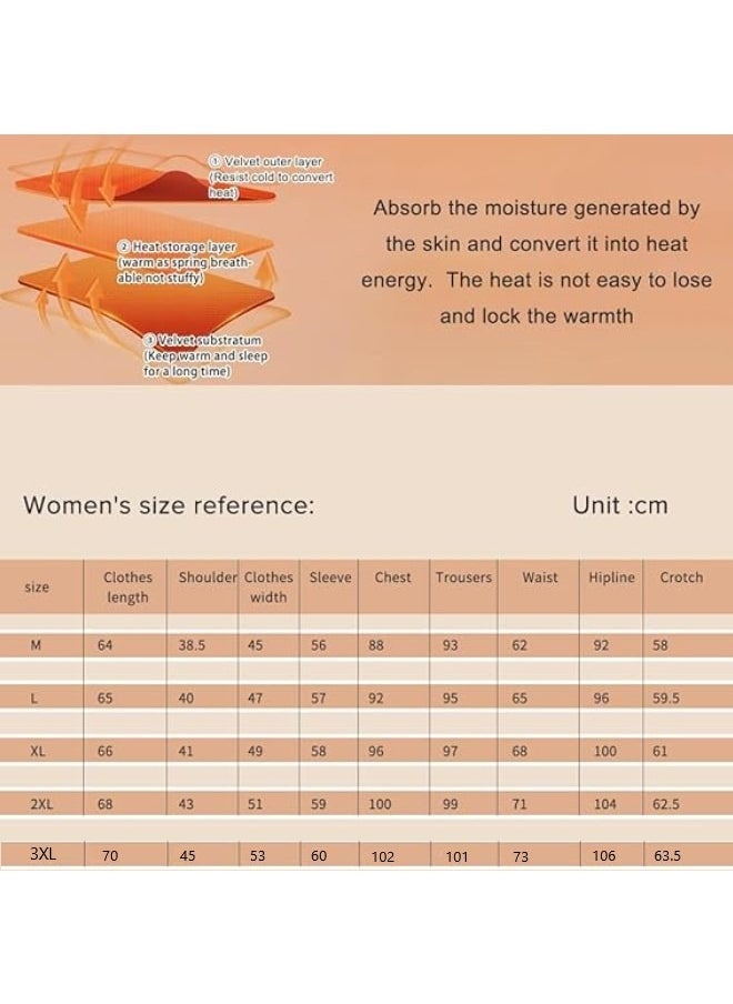 RATSAW - Women's Thermal Underwear Set Long Johns Women's Wool Silk Thermal Underwear Base Pajamas Set Cold Weather - Image 1