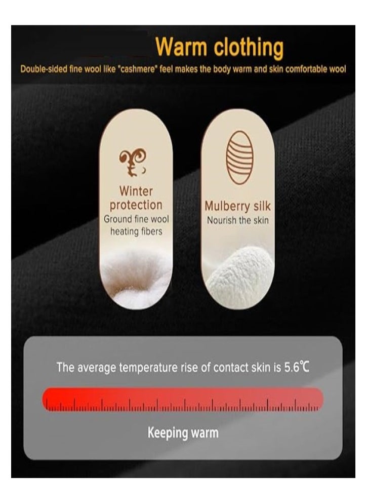 RATSAW - Women's Thermal Underwear Set Long Johns Women's Wool Silk Thermal Underwear Base Pajamas Set Cold Weather - Image 1