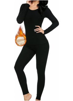 Women's Thermal Underwear Set Long Johns Women's Wool Silk Thermal Underwear Base Pajamas Set Cold Weather