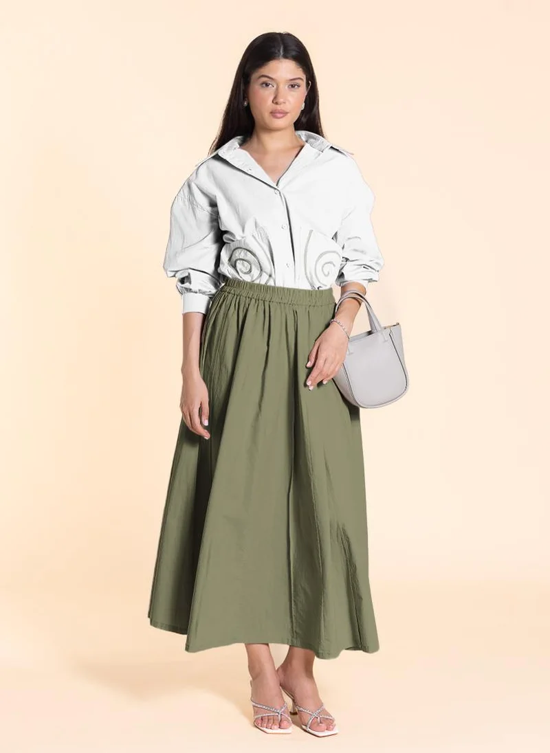 DETAIL EMBROIDERED SKIRT SET