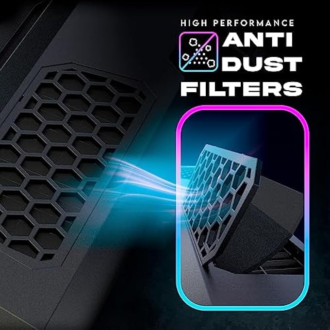 KLIM MISTRAL LAPTOP COOLING PAD - POWERFUL TURBO-FAN 4500 RPM - BLACK - 15-17 INCH LAPTOPS - Image 3