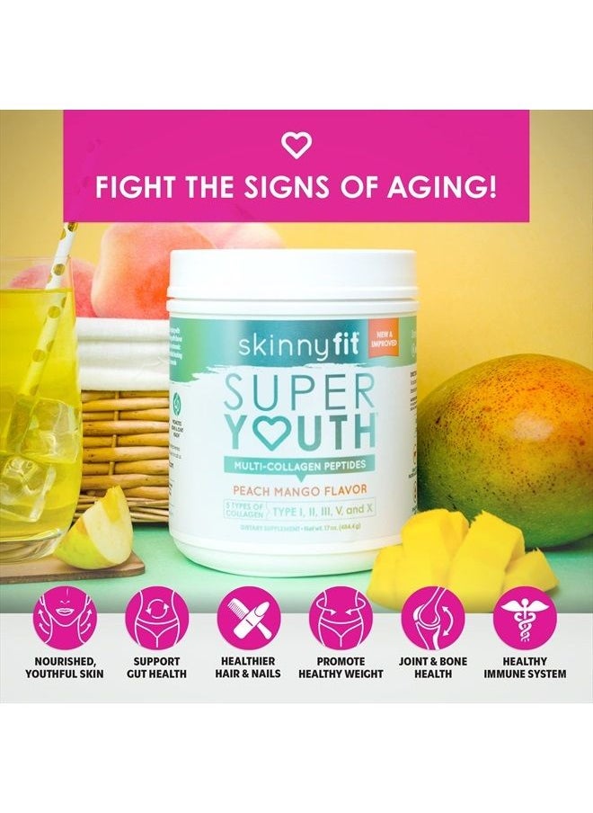 Super Youth Multi-Collagen Peptides Plus Apple Cider Vinegar, Hyaluronic Acid, & Vitamin C Peach Mango Flavor, Hair, Skin, Nail & Joint Support, Immunity, Healthy Metabolism, 28 Servings - pzsku/ZD193E16F7504C7411BF9Z/45/_/1683613539/96c0b0c4-6d4d-44b2-8f9b-61b5e2491495