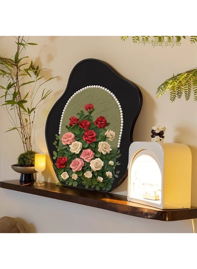 NeeMee Vintage Pearl Rose Desktop Decorative Art Print - Image 3