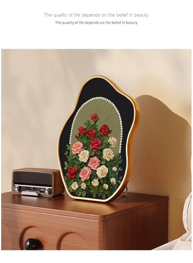 NeeMee Vintage Pearl Rose Desktop Decorative Art Print - Image 2