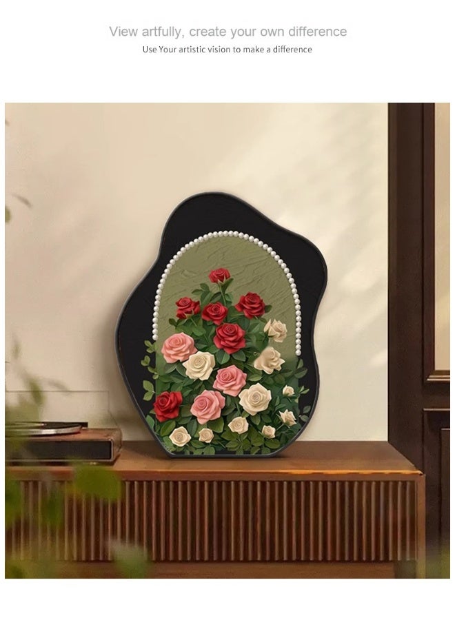 NeeMee Vintage Pearl Rose Desktop Decorative Art Print - Image 5