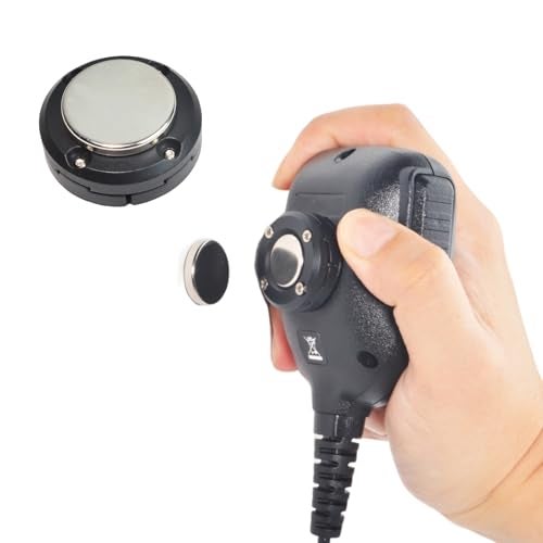 UAYESOK Magnetic Mobile Radio Mic Car Mount Holder, CB Mic Hanger Clip with Adhesive Back for Kenwood KMC-30 KMC-32 KMC-35 KMC-36 Motorola PMMN4090 HMN3596A HLN9073 RMN5052A - Image 1
