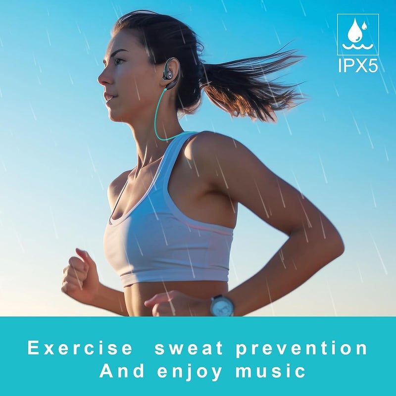 VJK Upgrade Wired Sports Earbuds with Ear Hooks, Running Headphones Secure Fit Wrap Around Ear, Sweatproof In-Ear Earphones with Microphone, 3.5mm Jack for Smartphone Laptop Tablet MP3 Workout Jogging Gym - Image 5