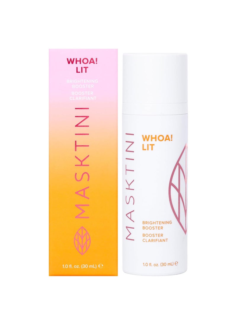 Masktini - Woah Lit Booster  Vitamin C Serum  With Plumping Hyaluronic Acid and Niacinamide  Tones Complexion  1 oz - Image 1