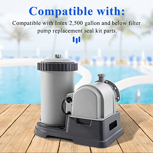Pokin 25004/2,500 Gallon Filter Pump Replacement Seals Kit Pack for Intex Pool Filter Pump (Includes 5 Combined Parts - Image 3