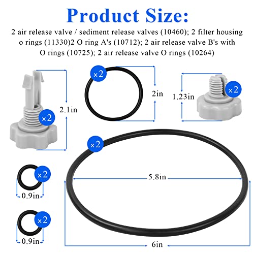 Pokin 25004/2,500 Gallon Filter Pump Replacement Seals Kit Pack for Intex Pool Filter Pump (Includes 5 Combined Parts - Image 2