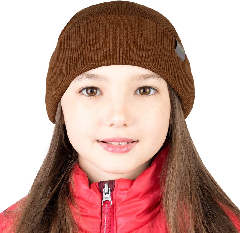 MERIWOOL Kids’ Beanie - Merino Wool Ribbed Knit Winter Hat for Boys and Girls - Image 2