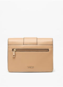 Le Confort Le Confort Monogram Embossed Crossbody Bag with Button Closure and Detachable Strap  - Image 3