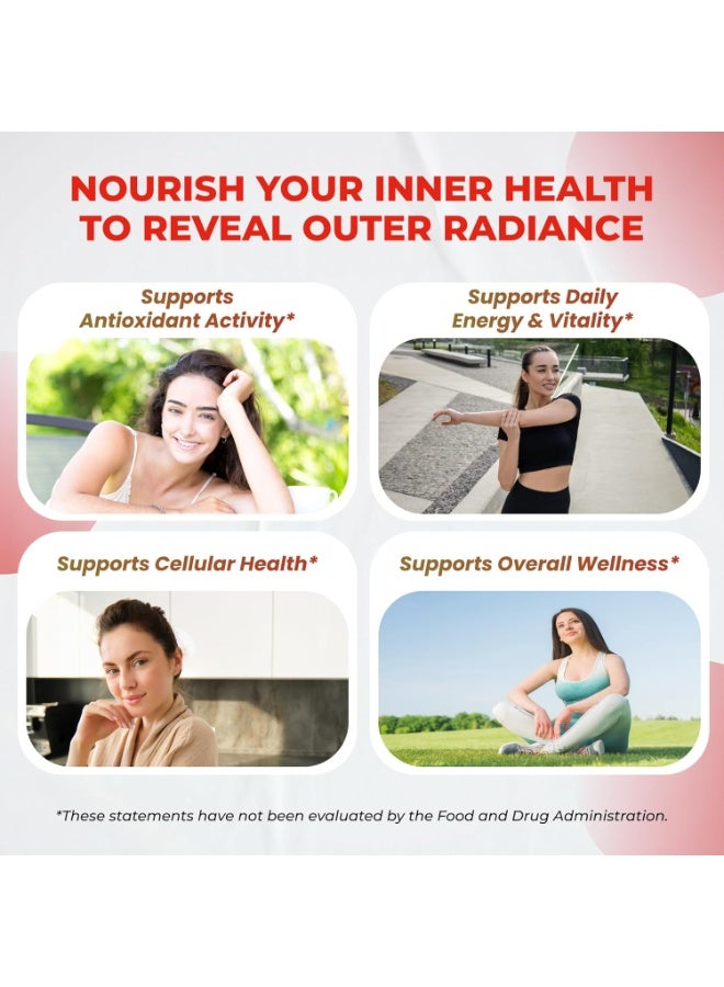 ULTRA HERBS Glutathione Supplement Active Reduced Form, Enriched with Resveratrol, NAC - Image 4