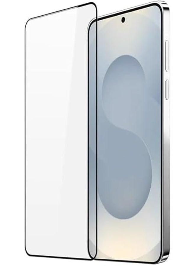 Screen Protector Compatible with Samsung Galaxy S25 FE, Full Glue 3D Curved Tempered Glass, 9H Hardness, Anti-Scratch, Anti-Fingerprint, Bubble Free (Black) - Image 1