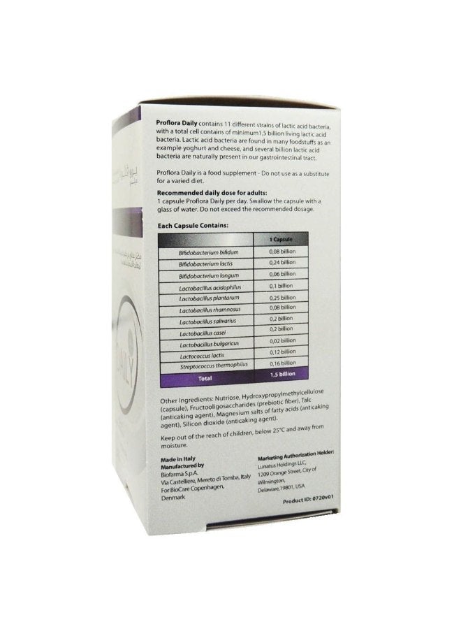 Proflora Probiotic Daily Capsules 30 Pieces - Image 4