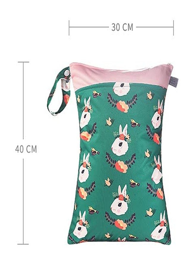 Salma's Tinytots Reusable Bags, Washable Wetbag and Dry Cloth Diaper Double Zipper Waterproof Bag & Baby Diaper Bag for Mother for Travelling & Laundry Bag for Clothes & Diaper Bag Organiser Pouch - Image 4
