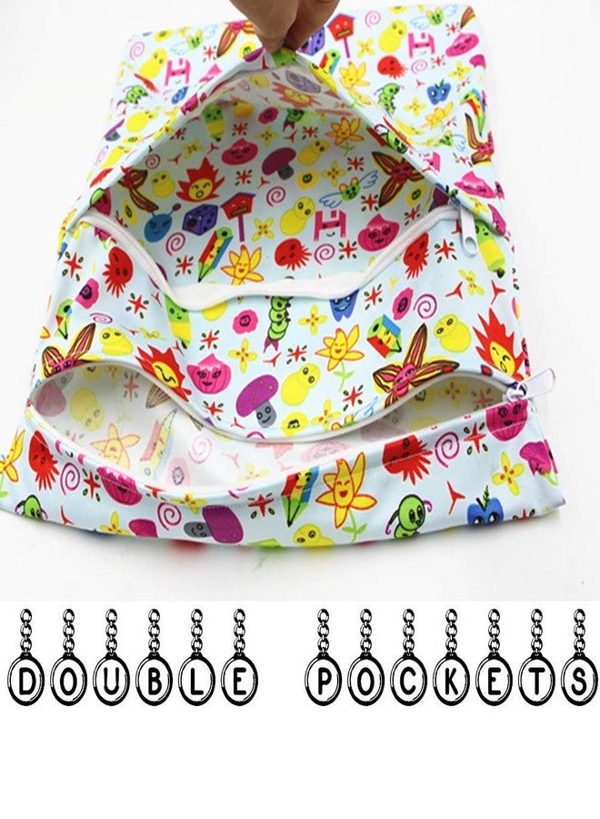 Salma's Tinytots Reusable Bags, Washable Wetbag and Dry Cloth Diaper Double Zipper Waterproof Bag & Baby Diaper Bag for Mother for Travelling & Laundry Bag for Clothes & Diaper Bag Organiser Pouch - Image 3