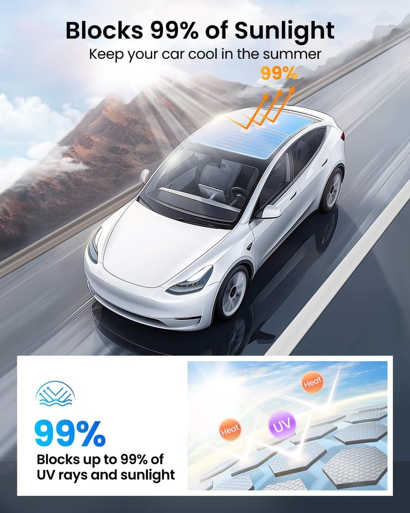 REEVAA 2025 Tesla Model 3 Roof Sunshade - Image 3