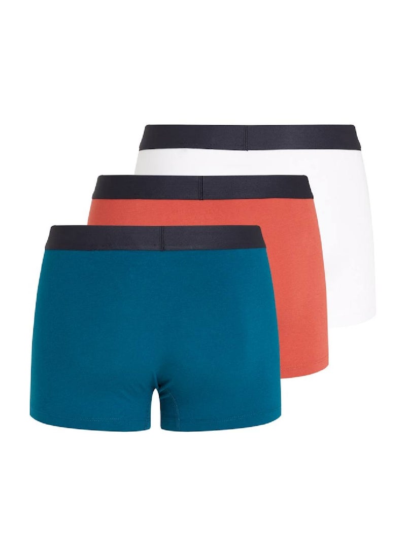 TOMMY HILFIGER - Men's 3-Pack Trunks - Cotton, Multicolour - Image 1