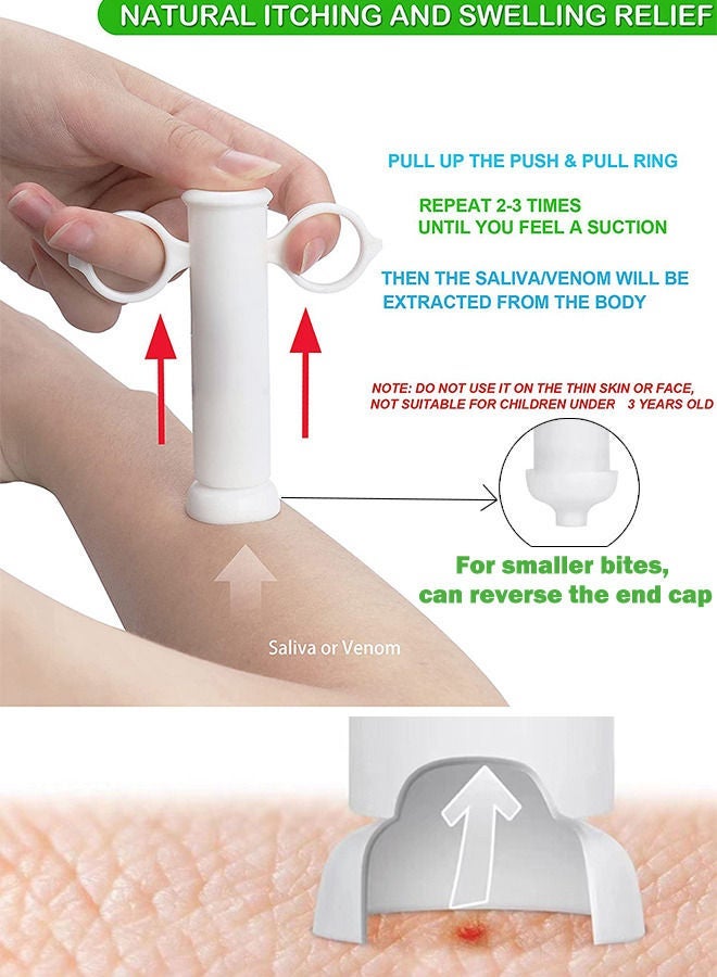 Generic 1-piece Bug Bites Itch Relief Suction Tool Vacuum Kid Friendly Venom Extractor for Bee Wasp Sting Poison Remover Naturally Reduce Insect Bite Itch and Swell  - Image 5