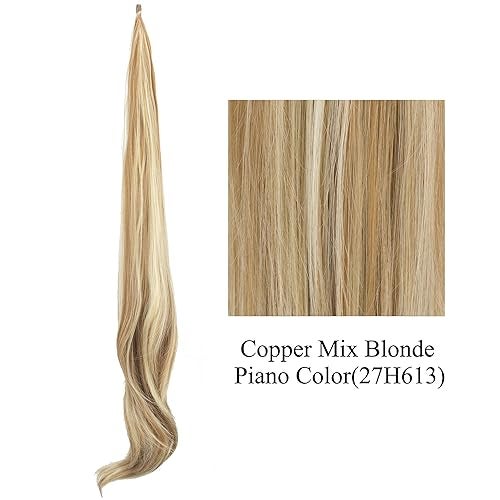 IMISSU Hair Extension Pony Tail Flexible Hair Ponytails Hairpieces Piano Copper Mix Blonde - Image 5