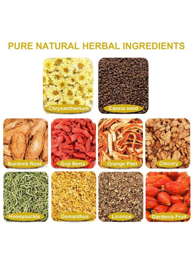TEARELAE Chrysanthemum Cassia Seed Tea - 4g x 40 Count - Burdock Root, Goji Berry, Honeysuckle, Osmanthus - Combination Herbal Tea Bag - Image 2