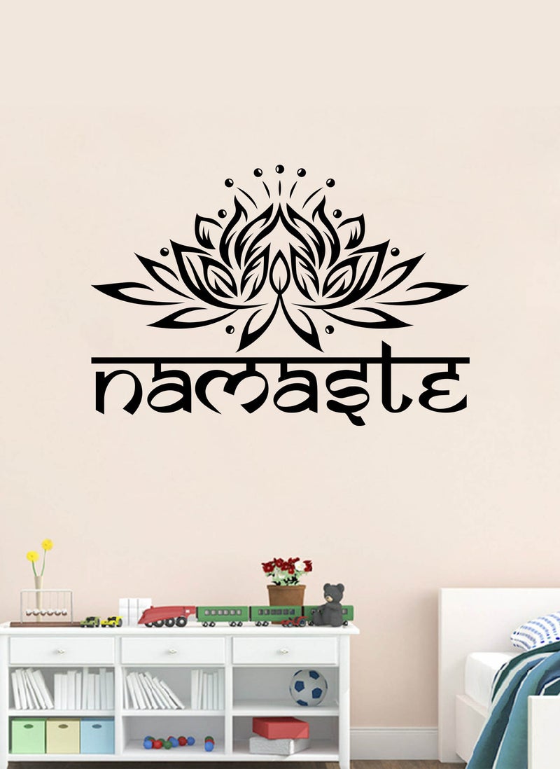 Spoil Your Wall Namaste Lotus Wall Decal - Wall Arts Home Décor - Wall Sticker, 80x54 cm by Spoil Your Wall - Image 1