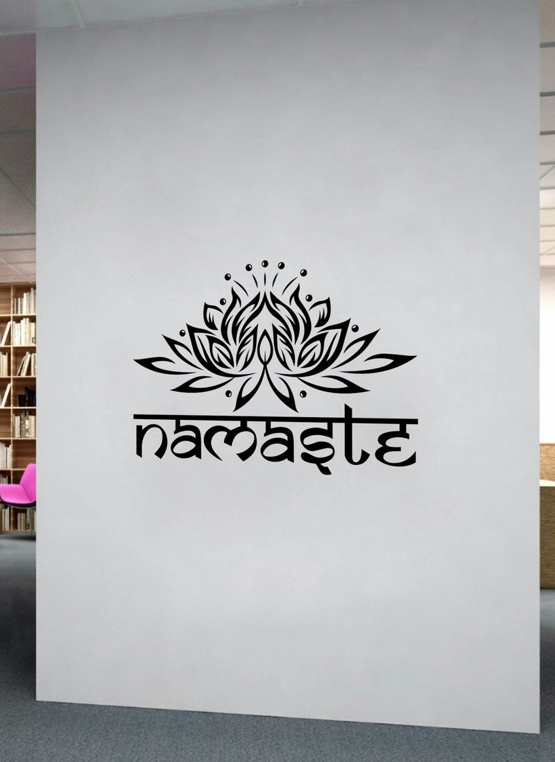 Spoil Your Wall Namaste Lotus Wall Decal - Wall Arts Home Décor - Wall Sticker, 80x54 cm by Spoil Your Wall - Image 2