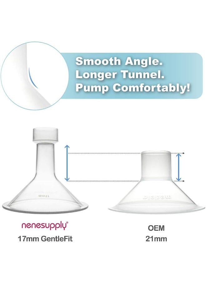 NENESUPPLY Nenesupply GentleFit Pump Parts 17mm Compatible with Medela Pump in Style Breastpump  - Image 4