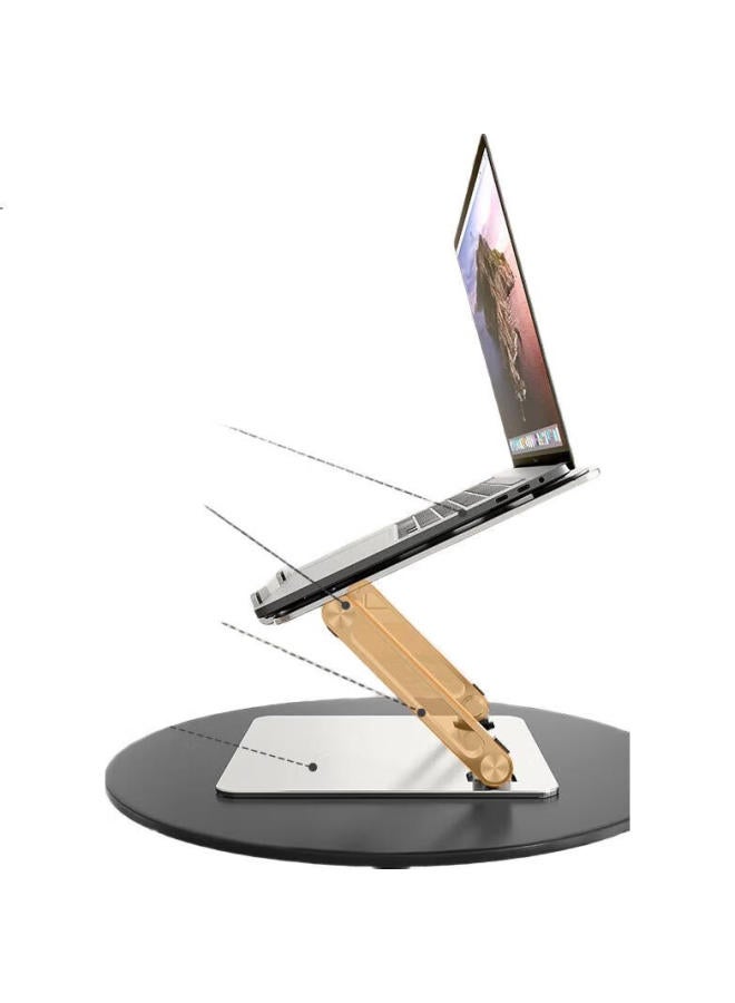 Atscore Laptop Stand, Computer Desk Stand, Foldable And Height Adjustable Cooling Rack, Suitable For Lenovo I7, Apple Mac, Dell, Huawei, Hp And Other Laptops - Image 1