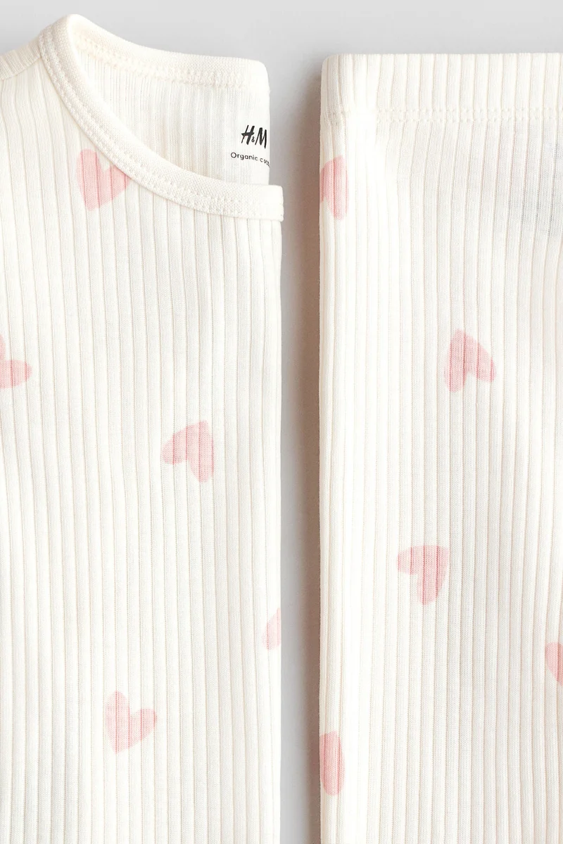 H&M Ribbed cotton set