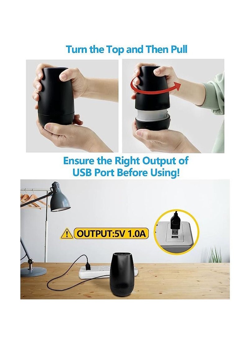 Generic Diffuser,USB Plug-in Car Portable Aromatherapy Diffuser,Essential oils for Diffusers with 7 Colors Lights 2 Switch Mode Waterless Auto Off for Car Home Office Room (Black)  - Image 5