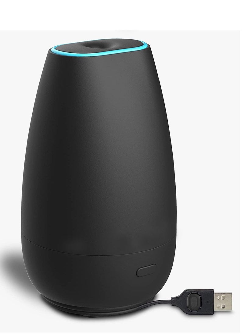 Generic Diffuser,USB Plug-in Car Portable Aromatherapy Diffuser,Essential oils for Diffusers with 7 Colors Lights 2 Switch Mode Waterless Auto Off for Car Home Office Room (Black)  - Image 1