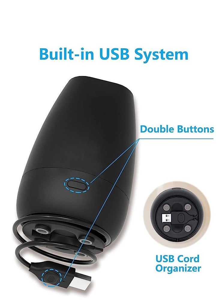 Generic Diffuser,USB Plug-in Car Portable Aromatherapy Diffuser,Essential oils for Diffusers with 7 Colors Lights 2 Switch Mode Waterless Auto Off for Car Home Office Room (Black)  - Image 2