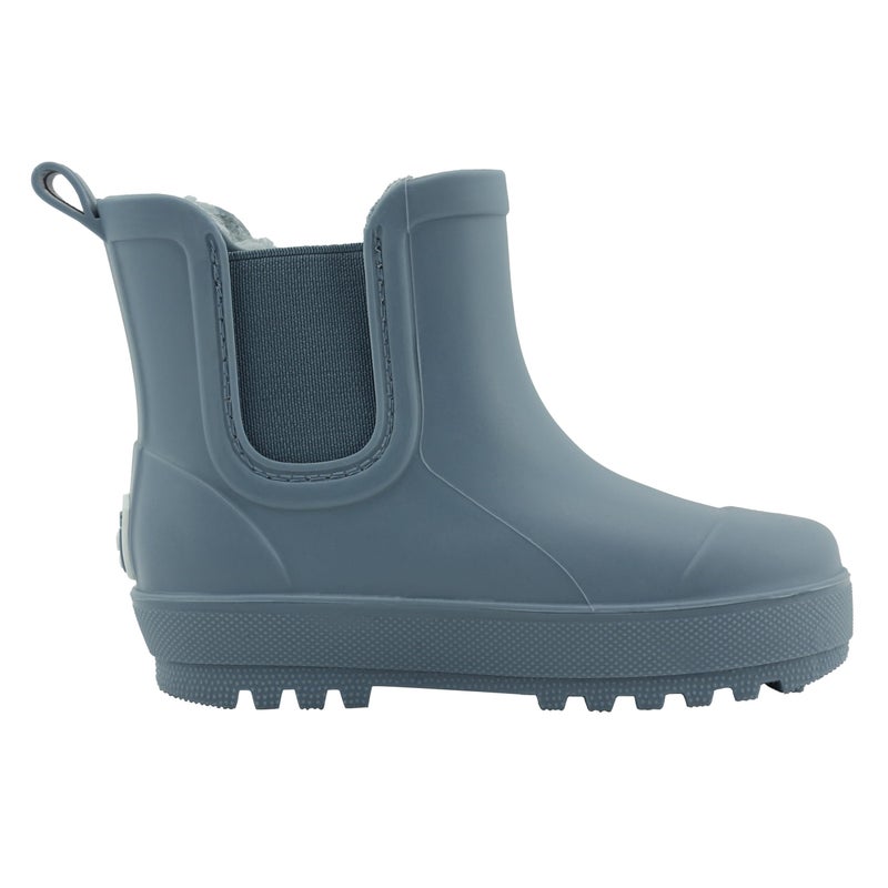 BEARPAW Toddler and Kids' Rain Boots with Faux-Fur Lining â€“ Waterproof Rubber Chelsea Boot for Boys & Girls â€“ Slate, Size 3 - Image 5