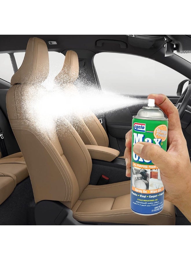 سايكلو بخاخ منظف رغوي متعدد الأغراض من Cyclo Max Clean (623 غرام) - منظف للأسطح المتعددة: المفروشات، السجاد، الأقمشة، البلاستيك والفينيل - Image 2