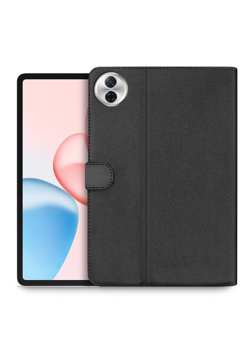 Wtech Honor Pad 10 5G 2025 (12.1 inches) PU Leather Magnetic Closure Flip Case Cover (TCFPSR) - Black - Image 1