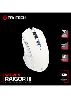 FANTECH WG12 RS Wireless Gaming Mouse Rechargeable Dual Mode Gaming Mouse 2000 DPI 6 Programmable Buttons Gaming Office Dedicated Computer Mouse for Laptop Desktop  - Image 4