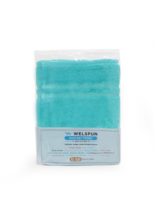 Welspun 100% Cotton Quick Dry Bath Towel | High Absorbency Super Soft, Fast Drying Towels for Bath | 380 GSM Large Size 1 Piece Bath Towel for Men and Women | Sized 70cm X 150cm Green - Image 4