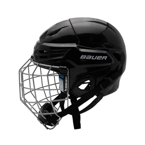 Bauer Re-Akt 55 Hockey Helmet Combo with Facemask, Senior (Black, Small) - Image 3