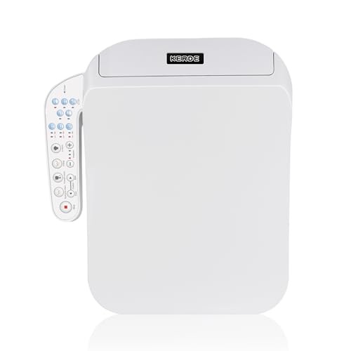KERDE F30 Square Electric Bidet Seat, Smart Toilet Cover, Heated Water Cleansing, Warm Air Drying, Seat Constant Temperature, Adjustable Temperature, Front-to-Back Nozzle Massage - Image 1