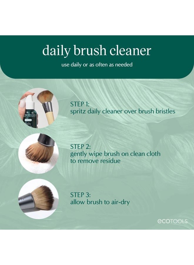 Ecotools Daily Makeup Brush Cleanser Spray, Quick Drying, Fragrance Free & Dermatologist Tested, Travel Size, TSA Approved, Cruelty-Free & Vegan 3 fl oz./89 ml. Bottle - Image 4