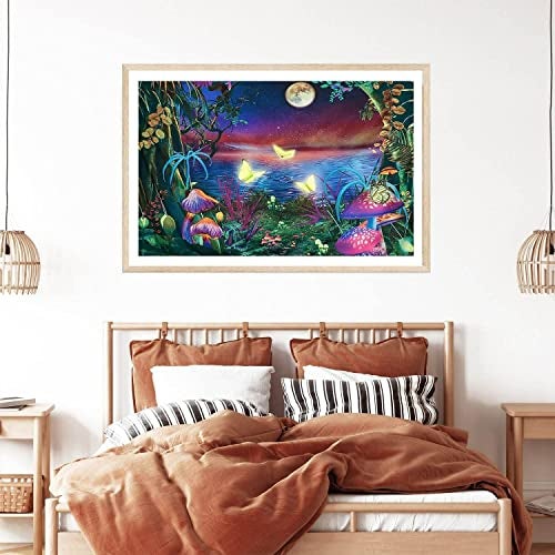 Street27 Diamond Art Painting Kits For Adults-Full Drill Diamond Dots Paintings For Beginners,Moon Beach Round 5D Paint With Diamonds Pictures Gem Art Painting Kits Diy Crafts 12X16" (Moon Beach) - Image 3